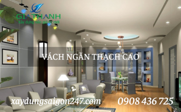 Thi công vách ngăn thạch cao