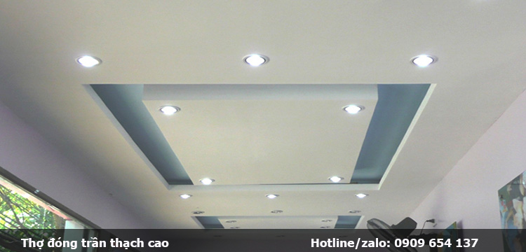 Thợ thi công đóng trần vách thạch cao tại Bến Cát 1