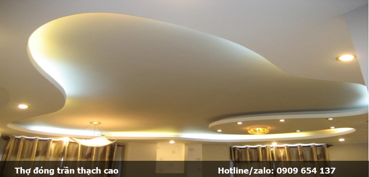 Thợ thi công đóng trần vách thạch cao tại Tân Hưng 3